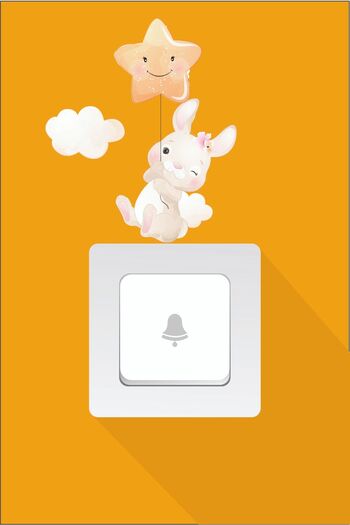 Kt Grup Balloon And Rabbit Socket Sticker