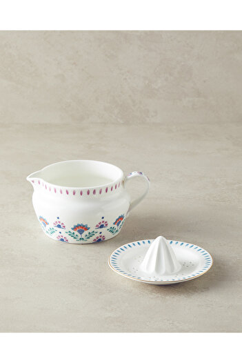 English Home Carnaval Women's New Bone China Lemon Squeezer - White and Blue