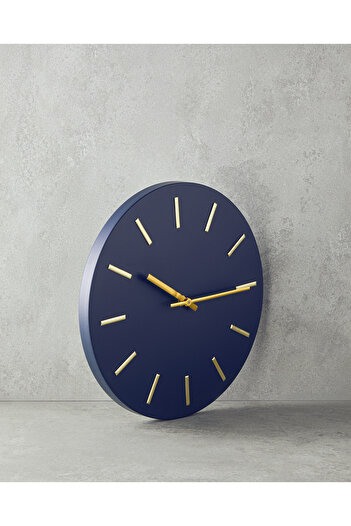 English Home Sylvia Metal Decorative Wall Clock Navy Blue