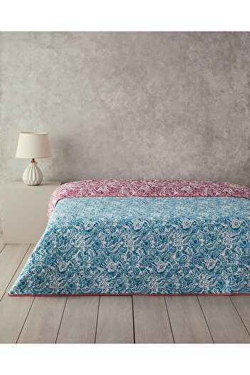 English Home Folk Art Single Multi-Purpose Cover Dark Pink