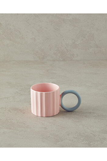 English Home Angled New Bone China Mug Light Pink