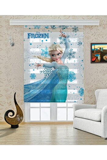 Perdecizade Elsa Desenli Çocuk Odası Zebra Perde