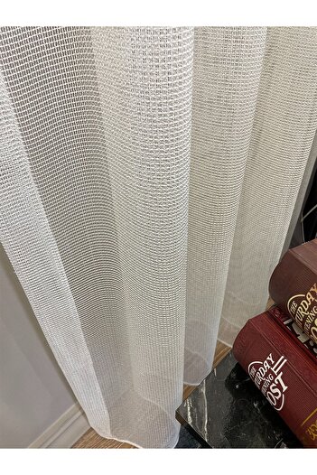 Brillant Modern Armor Look 1/2,5 Pleat - Ecru - Cream Tulle Curtain