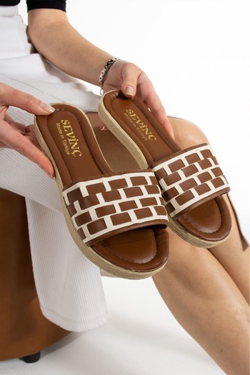 bykujo Women's Summer Slippers - Interlocking Knitted Base, Daily Guest Dowry Bundle, Suitable for Outdoor Use