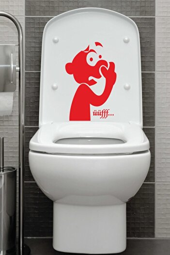 212shop Funny Uff Smell Decorative | Toilet Bathroom WC Sticker - 15x22,5 - With Transfer