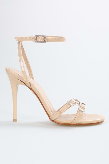 Shoeberry Patent Leather Belted Buckle Women's Heeled Shoes - Slayn Ten