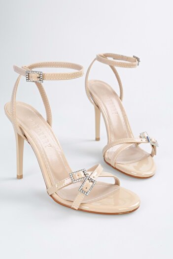 Shoeberry Patent Leather Belted Buckle Women's Heeled Shoes - Slayn Ten