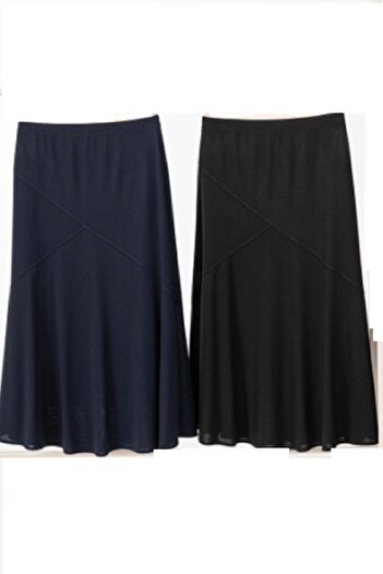 N.Y.YILDIZ STAR POLY WOVEN DUMPED WAIST RUBBER LINED LARGE SIZE CROSS-FLOATED FLEXIBLE MOTHER'S SKIRT
