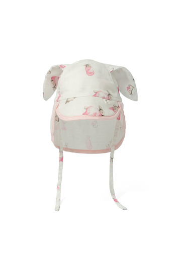 DEUX LAPINS 100% Cotton Muslin Neck Protected Baby Hat