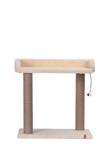 PUGALO Platform Cat Scratching Cream with Seat, with Large Bed