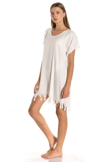 Dokubba Φόρεμα παραλίας Peshtemal και Poncho Summer Thin Woven Basic