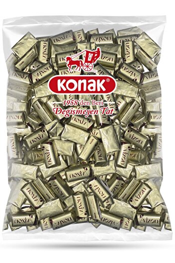 KONAK Vizon Fındık Parçacıklı Krema Dolgulu Bitter Çikolata 1000 Gr