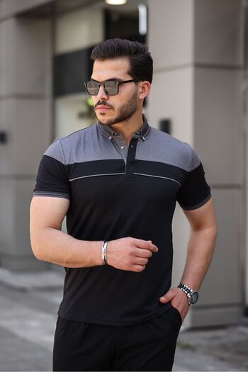 Louen lucie Men's Polo Neck T-Shirt - Garnished