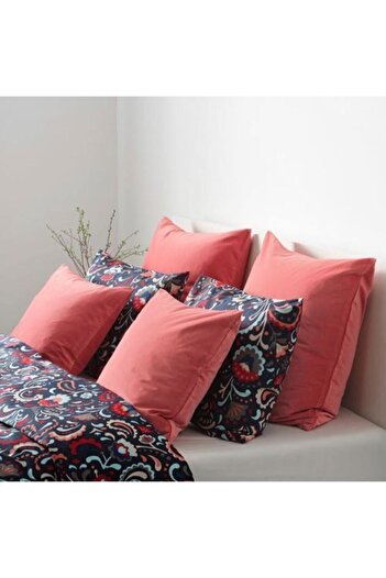 Akasya Home Ikea Sanela Cushion Cover Light Brown - Red 50 X 50 Cm