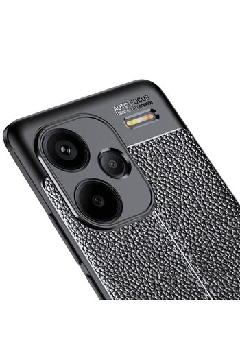 halkhouse Oppo Reno 3/A91 Kılıf Kamera Koruyuculu Niss Deri Görünümlü Silikon Kapak