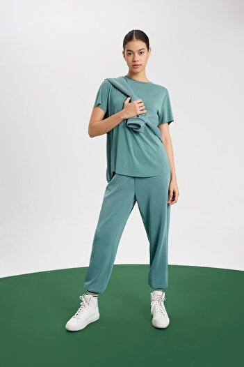 DeFacto DeFactoFit Oversize Premium Athlete's T-Shirt - Crew Neck, Short Sleeve B5536AX24SP