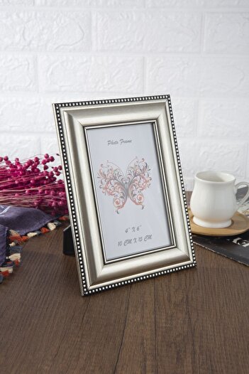 Seniste Berlin Mini Decorative Picture Frame Silver Adjustable Stand-Wall Hangable 10x15 Cm