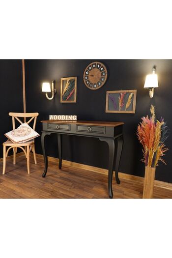 Wooding Mobilya Wooding 120 Cm Çekmeceli Masif Siyah Ceviz Dresuar