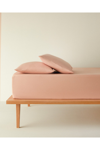 English Home Novella Premium Soft Cotton Double Elastic Sheet Tkm 160x200 Cm Dried Rose