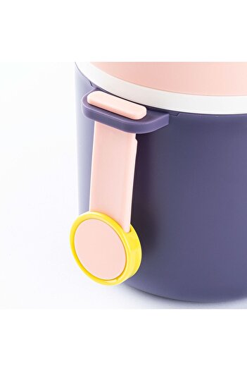 Tantitoni 036-01-TEDEMEI PINK STAINLESS STEEL ROUND SPOONED FOOD CARRY Bowl 780ML