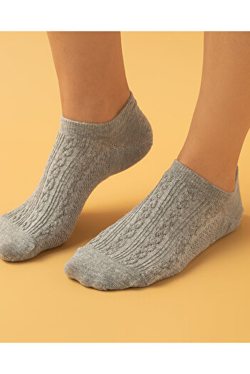 English Home Gray Samara Cotton Women's Short Socks