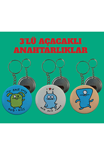 rakkun shop Monster Series 3-Piece Opener and Keychain Set - 20052003