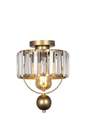 Begüsa Galon Tekli Lux Kristal Eskitme Tavan Montaj Avize