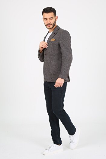 ACTUAL Blazer Slim Fit Blazer Single Jacket 7137 R4 Brown