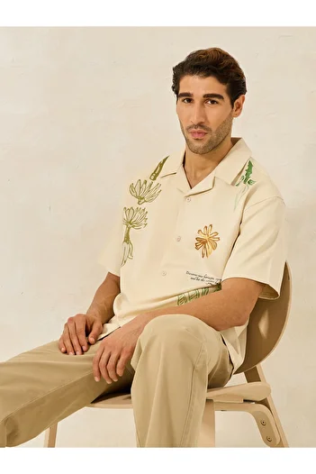 Styli Premium Printed Relaxed Fit Resort Shirt