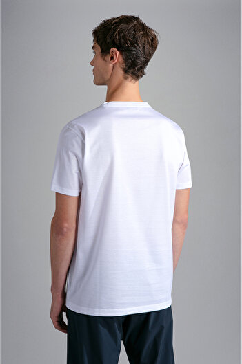 PAUL&SHARK MEN'S KNITTED T-SHIRT C.WCOTTON