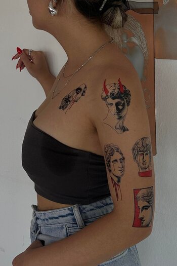 TAKIŞTIR Geçici Davut Heykeli Figürlü Dövme Tattoo