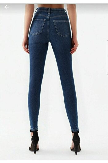 geenz manifacture Clody Mavi  Skinny Jean Kadın Power Likralı Pantolon