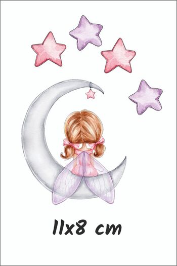Kt Grup Fairy Sitting on the Moon Socket Sticker