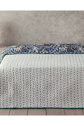 English Home Floral Charm Double Multi-Purpose Blanket Blue