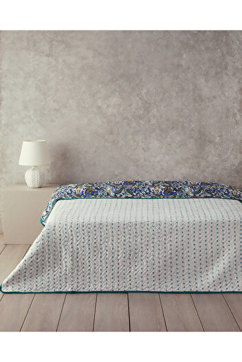 English Home Floral Charm pătură multifuncțională unică albastră