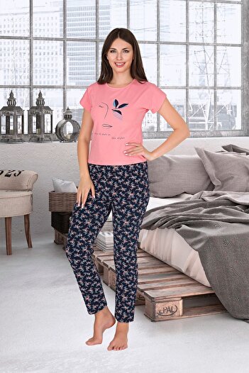 Sensu Pj3009 Women's Short Sleeve Pajamas Set