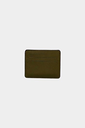 Grande 0530 Model Flother Green Unisex Slim Card Holder - Genuine Leather