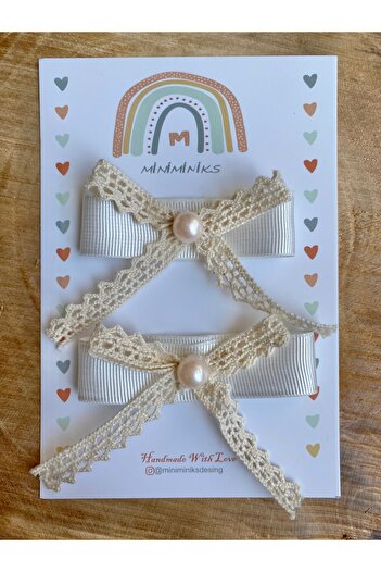 Miniminiksdesing Set of 2 Buckles with Lace Accessories