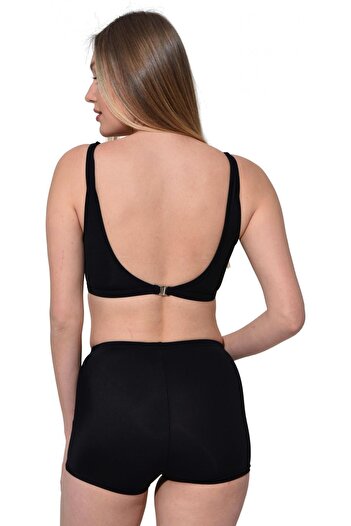 Argisa Women's Tulle Transparent Bikini with Shorts 5035 Black