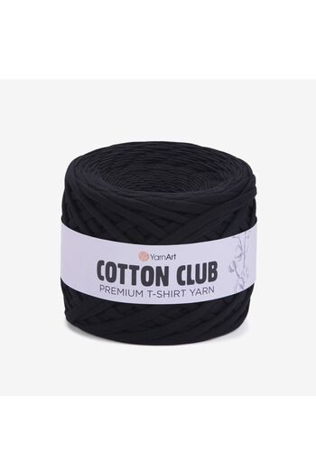 Yarnart Cotton Club - Combed Fabric Hand Knitting Thread Black-7300