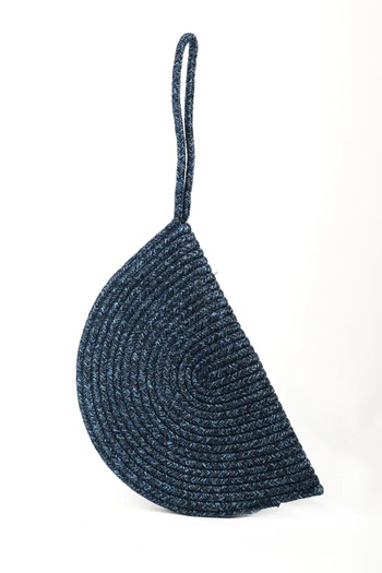 MaVaux Straw Jute Moss Vegan Clutch Bag - Zipped