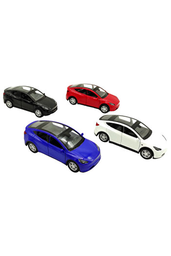 Birlik Oyuncak Minitro 1:36 Metal Pull Release Tesla Model Y with Sound and Light Fy6368-12D