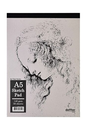 DEFFTER Sketchbook Hardcover White A5 64619-7