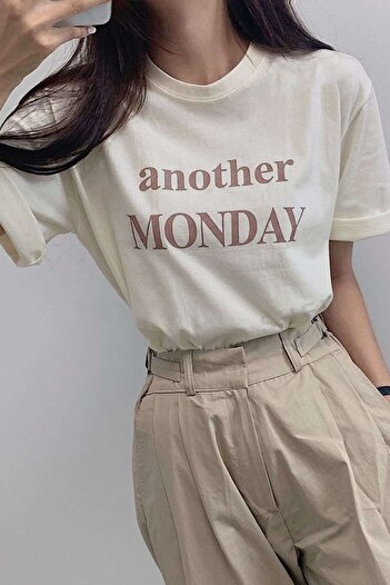 trendypassion Μπλουζάκι Unisex Another Monday με στάμπα Oversize