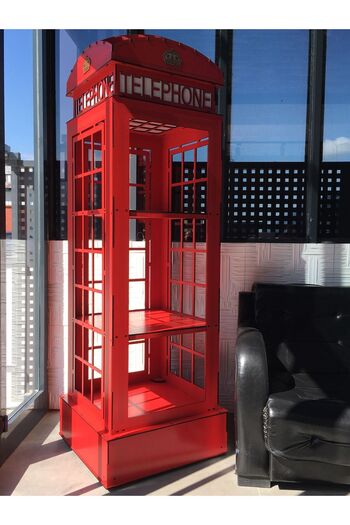 Fantasy Decorative İngiltere Telefon Kulübesi Kitaplık // Kişiye Özel Ayarlanabilir Kitaplık
