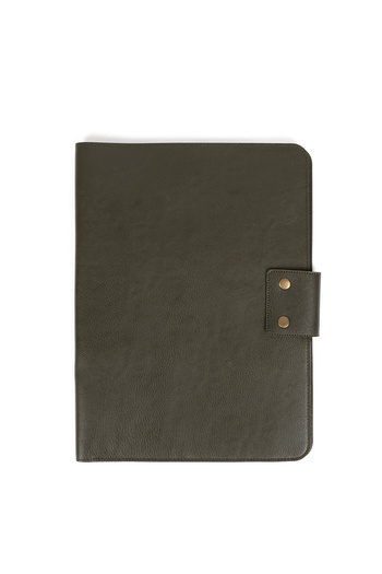 deridense M2 13-14 Inch MacBook Pro-Air Vegan Leather Briefcase - Tablet Case Khaki Green