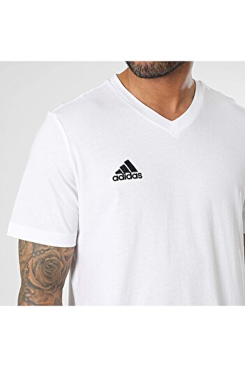 adidas Ent22 Tee Λευκό ανδρικό μπλουζάκι casual - HC0452