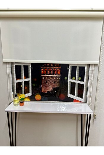 İREMKARAHOME Mat Ekru Stor Perde