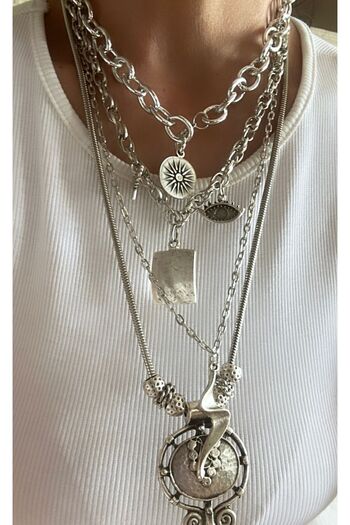 by özllem New Design Steel Design Necklace Set