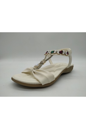 Guja Stoned Wedge Heeled Imported Women's Sandals - Special Series